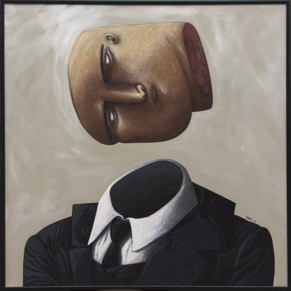 Introspeccion, acrilico s/ lienzo, 125 x 125 cm, 2013